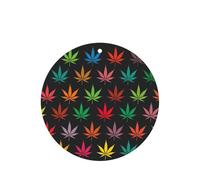 Juego de 10 tarjetas ambientadoras con estampado de hojas de canna oloridas, hojas colgantes perfumadas para coche, juego de ambientador para decoración de coche