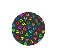 Juego de 10 tarjetas ambientadoras con estampado de huellas de perro coloridas, hojas colgantes perfumadas para coche, juego de ambientador para decoración de coche