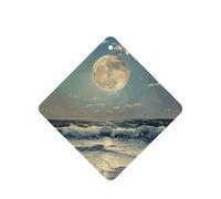 Juego de 10 tarjetas ambientadoras con estampado de luna y mar, para decoración de coche, con aroma a luna y mar
