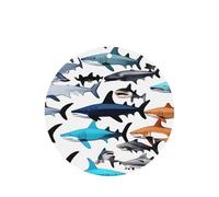 Juego de 10 tarjetas ambientadoras con estampado de tiburones para decoración de coche, con aroma a coche