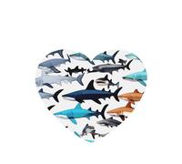 Juego de 10 tarjetas ambientadoras con estampado de tiburones para decoración de coche, con aroma a coche