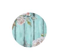 Juego de 10 tarjetas ambientadoras con estampado floral para puerta de granero, color verde azulado, para decoración de coche