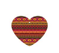 Juego de 10 tarjetas ambientadoras de arte popular mexicano con impresión bohemia, hojas colgantes perfumadas para coche, para decoración de coche