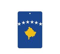 Juego de 10 tarjetas de ambientador con diseño de bandera de Kosovo, para decoración de coche