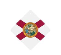 Juego de 10 tarjetas de ambientador con diseño de bandera del estado de Florida, para decoración de coche