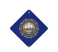 Juego de 10 tarjetas de ambientador con diseño de bandera del estado de New Hampshire, para decoración de coche