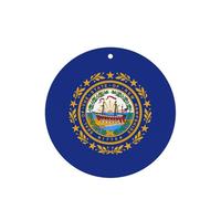 Juego de 10 tarjetas de ambientador con diseño de bandera del estado de New Hampshire, para decoración de coche