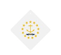 Juego de 10 tarjetas de ambientador con diseño de bandera del estado de Rhode Island, para decoración de coche
