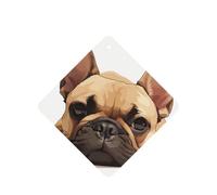 Juego de 10 tarjetas de ambientador con diseño de bulldog francés, diseño de perro animal, hojas colgantes perfumadas para coche, para decoración de coche