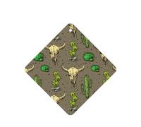 Juego de 10 tarjetas de ambientador con diseño de calavera de toro y cactus lindos para decoración de coche