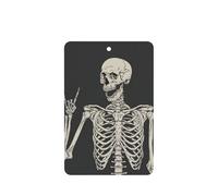 Juego de 10 tarjetas de ambientador con diseño de calavera y hueso de esqueleto, hojas perfumadas para coche, para decoración de coche