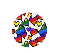 Juego de 10 tarjetas de ambientador con diseño de corazones del orgullo gay de colores del arco iris, para decoración de coche