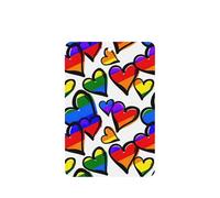 Juego de 10 tarjetas de ambientador con diseño de corazones del orgullo gay de colores del arco iris, para decoración de coche