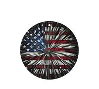 Juego de 10 tarjetas de ambientador con diseño de fuegos artificiales de bandera estadounidense, para decoración de coche