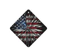 Juego de 10 tarjetas de ambientador con diseño de fuegos artificiales de bandera estadounidense, para decoración de coche