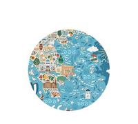 Juego de 10 tarjetas de ambientador con diseño de mapa de Grecia, para decoración de coche