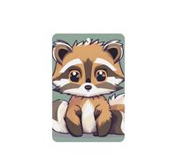 Juego de 10 tarjetas de ambientador con diseño de mapache de dibujos animados, hojas colgantes perfumadas para coche, para decoración de coche
