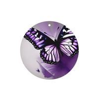 Juego de 10 tarjetas de ambientador con diseño de mariposa morada, para decoración de coche, con diseño de mariposas moradas