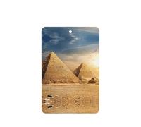 Juego de 10 tarjetas de ambientador con diseño de pirámide egipcia en el desierto, hojas colgantes perfumadas para coche, para decoración de coche