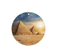 Juego de 10 tarjetas de ambientador con diseño de pirámide egipcia en el desierto, hojas colgantes perfumadas para coche, para decoración de coche
