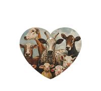 Juego de 10 tarjetas de ambientador con estampado de animales de granja, para decoración de coche