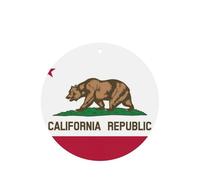 Juego de 10 tarjetas de ambientador con estampado de bandera del estado de California, para decoración de coche