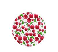 Juego de 10 tarjetas de ambientador con estampado de cerezas rojas, hojas colgantes perfumadas para coche, para decoración de coche