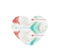 Juego de 10 tarjetas de ambientador con estampado de flechas de coral y verde azulado, para decoración de coche