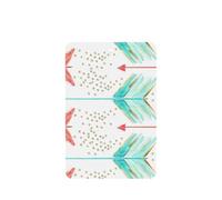 Juego de 10 tarjetas de ambientador con estampado de flechas de coral y verde azulado, para decoración de coche