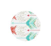 Juego de 10 tarjetas de ambientador con estampado de flechas de coral y verde azulado, para decoración de coche