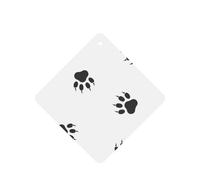 Juego de 10 tarjetas de ambientador con estampado de huellas de oso, para decoración de coche