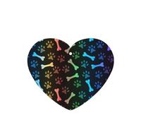 Juego de 10 tarjetas de ambientador con estampado de huellas de perro y gato, diseño de arcoíris para decoración de coche