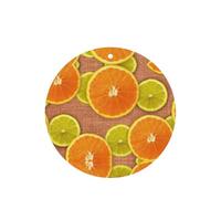 Juego de 10 tarjetas de ambientador con estampado de limones y naranjas, para decoración de coche