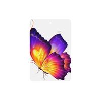 Juego de 10 tarjetas de ambientador con estampado de mariposas moradas, para decoración de coche
