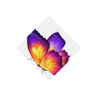 Juego de 10 tarjetas de ambientador con estampado de mariposas moradas, para decoración de coche