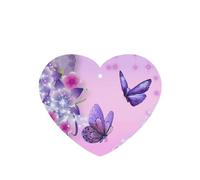 Juego de 10 tarjetas de ambientador con estampado de mariposas moradas, para decoración de coche