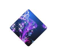 Juego de 10 tarjetas de ambientador con estampado de mariposas moradas, para decoración de coche