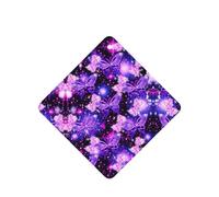 Juego de 10 tarjetas de ambientador con estampado de mariposas moradas, para decoración de coche, hojas colgantes perfumadas