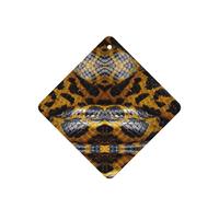 Juego de 10 tarjetas de ambientador con estampado de serpiente amarilla, hojas colgantes perfumadas para coche, para decoración de coche