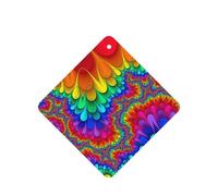 Juego de 10 tarjetas de ambientador con estampado de teñido anudado de arco iris, hojas colgantes perfumadas para coche, para decoración de coche