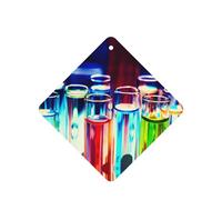 Juego de 10 tarjetas de ambientador de aire con impresión de tubos de ensayo de química, hojas colgantes perfumadas para coche, para decoración de coche