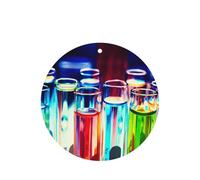 Juego de 10 tarjetas de ambientador de aire con impresión de tubos de ensayo de química, hojas colgantes perfumadas para coche, para decoración de coche