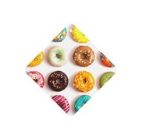 Juego de 10 tarjetas de ambientador de diferentes sabores de donas, para decoración de coche, con aroma a donas