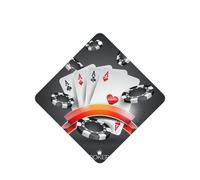 Juego de 10 tarjetas de ambientador de póquer con impresión de torneo, hojas colgantes perfumadas para coche, para decoración de coche