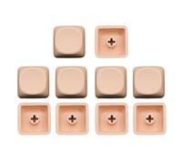 Juego de 10 teclas mecánicas PBT en blanco de 1U MOAs de altura sin impresión para interruptores MX