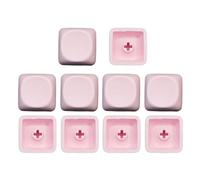 Juego de 10 teclas mecánicas PBT en blanco de 1U MOAs de altura sin impresión para interruptores MX