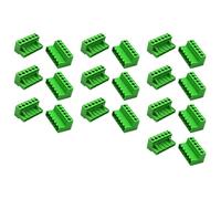Juego de 10 terminales de tornillo PCB enchufables de 5,08 mm, conectores de bloque 2/4/6/8P conectables macho y hembra terminales de tornillo
