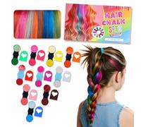 Juego de 10 tizas para el pelo para niñas, peines lavables para el pelo, para niños, color temporal para niñas de 4 a 12 años, para fiestas, cosplay, cumpleaños infantiles, diversión y creatividad