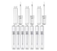 Juego de 10 tubos vacíos de brillo de labios de 5 ml, tubos transparentes para pintalabios recargables, suministros para hacer brillo de labios
