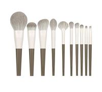 Juego de 10 Uds de brochas de maquillaje Rock, herramientas de belleza, juego completo de brochas for polvos sueltos, brochas for sombra de ojos